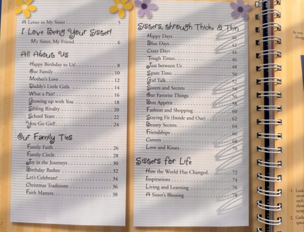 sisters scrapbook