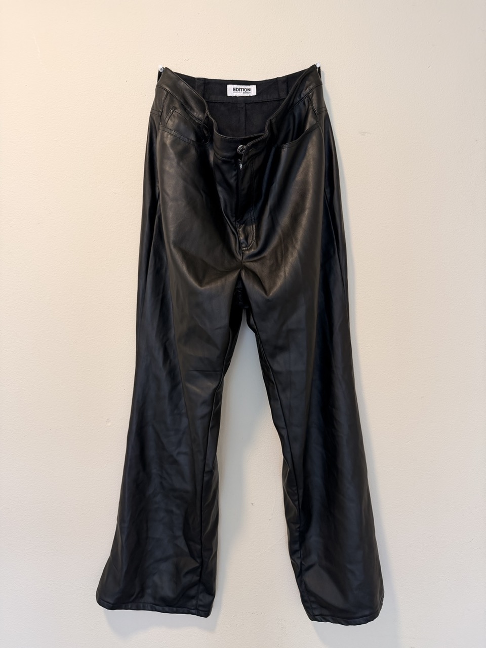black faux leather pant black faux leather pant